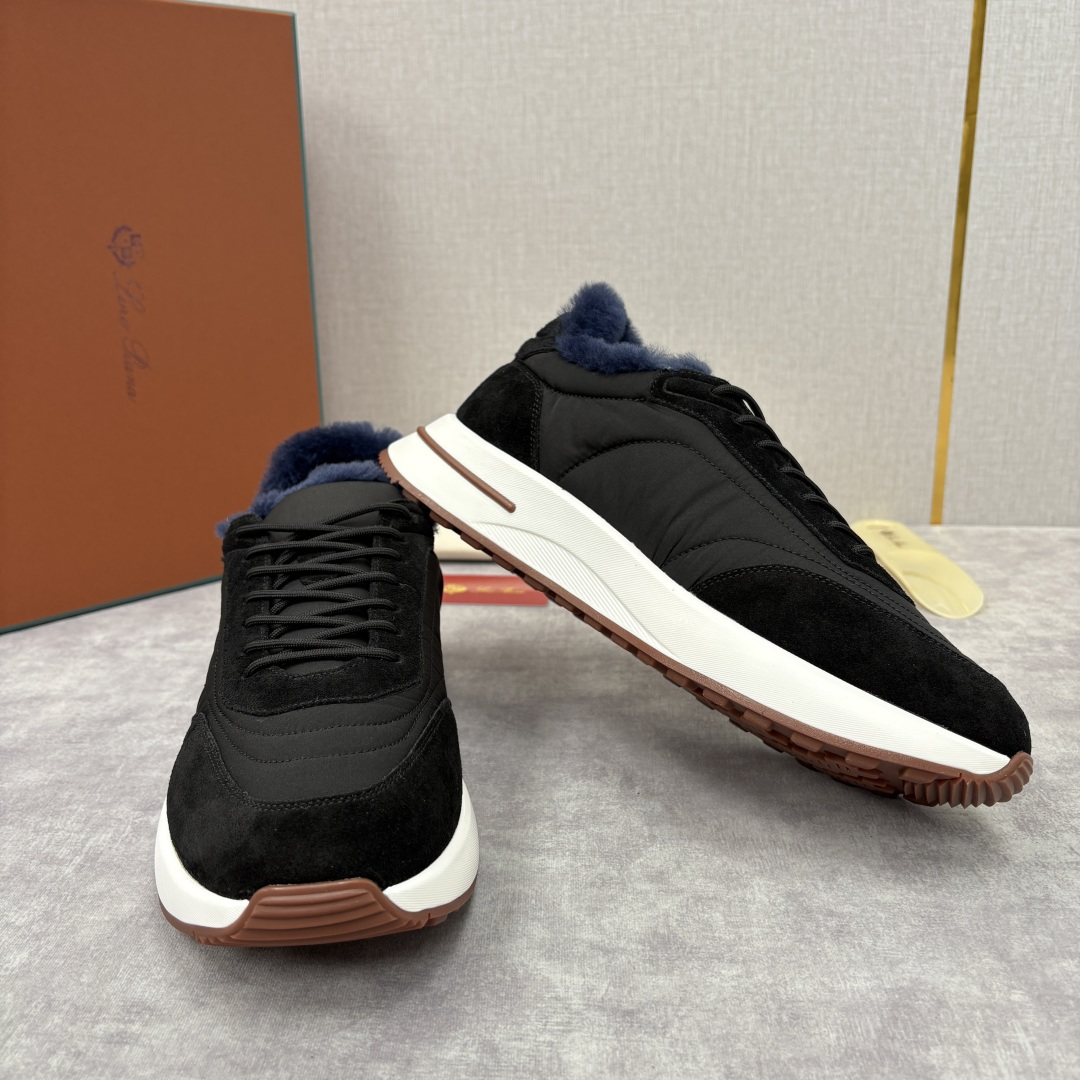 💋💍LP 家新品 Loro Pian* 诺悠*翩雅 Week End Walk 男士羊毛牛皮拼接休闲运动