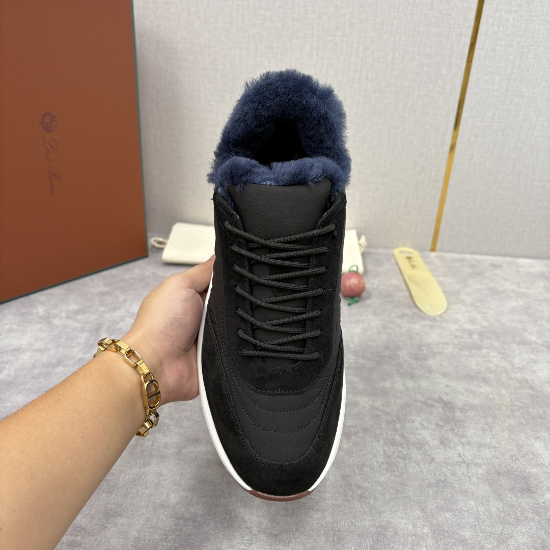 💋💍LP 家新品 Loro Pian* 诺悠*翩雅 Week End Walk 男士羊毛牛皮拼接休闲运动