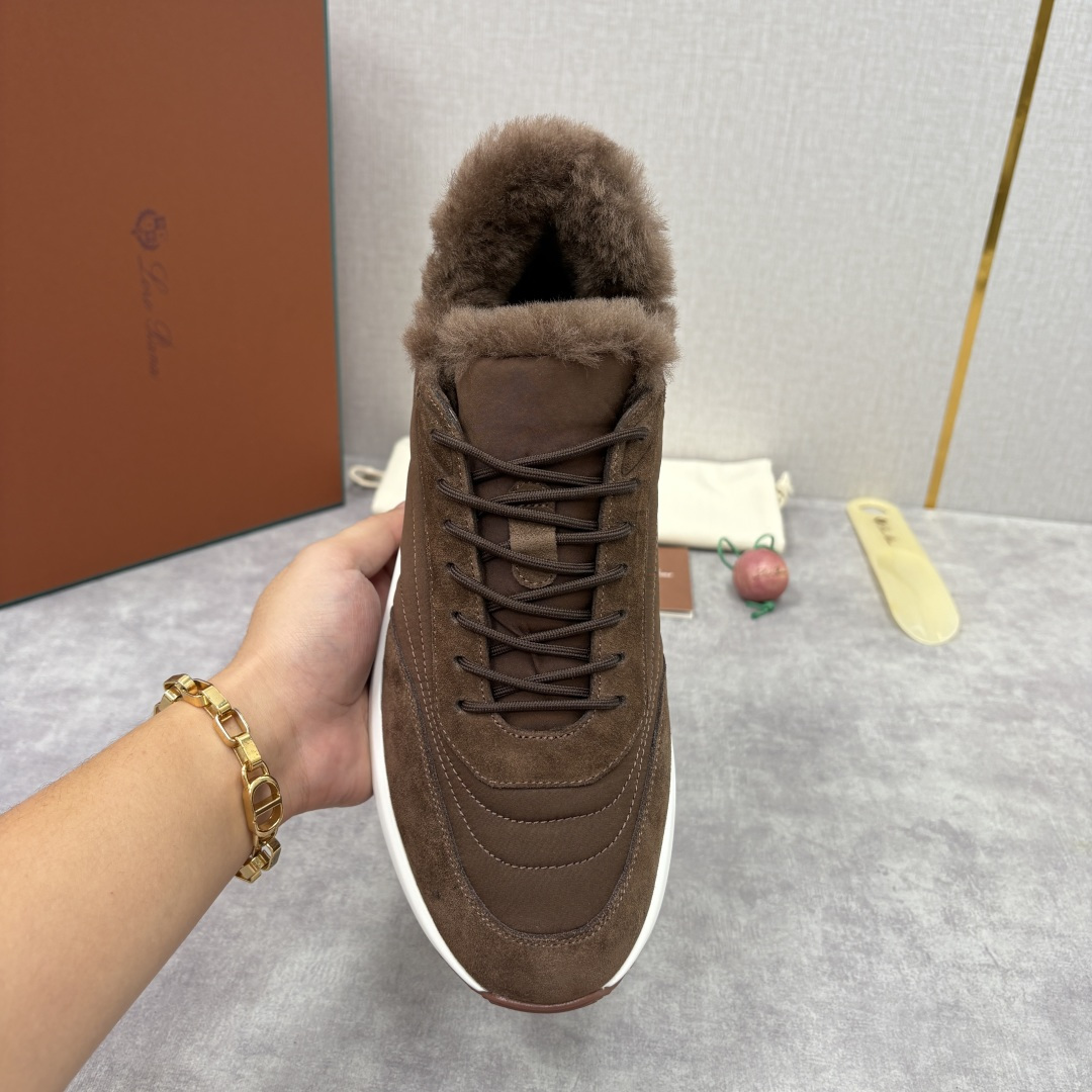 💋💍LP 家新品 Loro Pian* 诺悠*翩雅 Week End Walk 男士羊毛牛皮拼接休闲运动