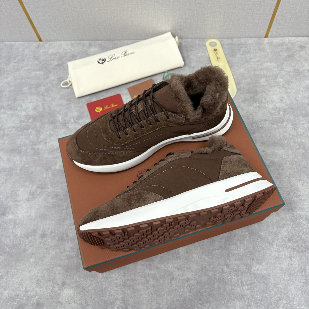 💋💍LP 家新品 Loro Pian* 诺悠*翩雅 Week End Walk 男士羊毛牛皮拼接休闲运动