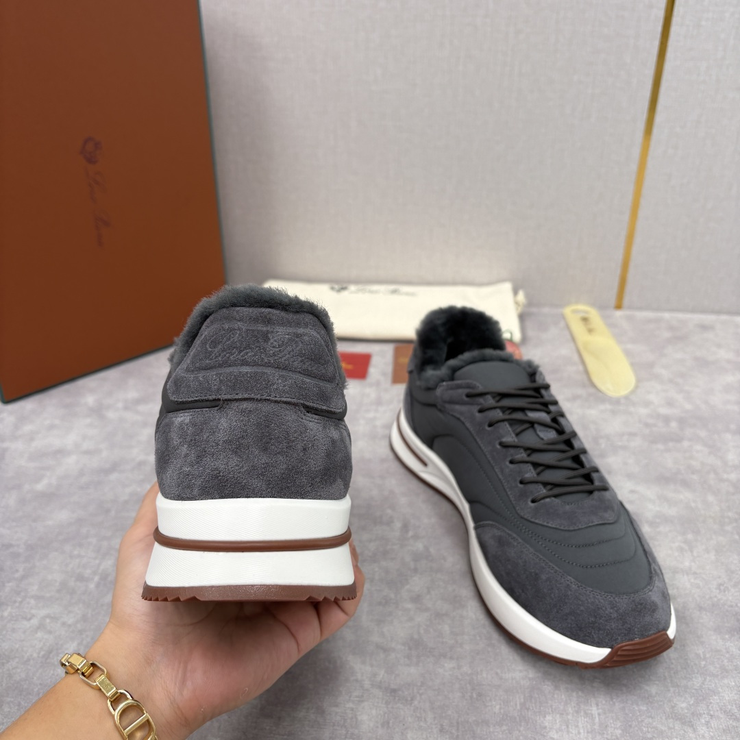 💋💍LP 家新品 Loro Pian* 诺悠*翩雅 Week End Walk 男士羊毛牛皮拼接休闲运动