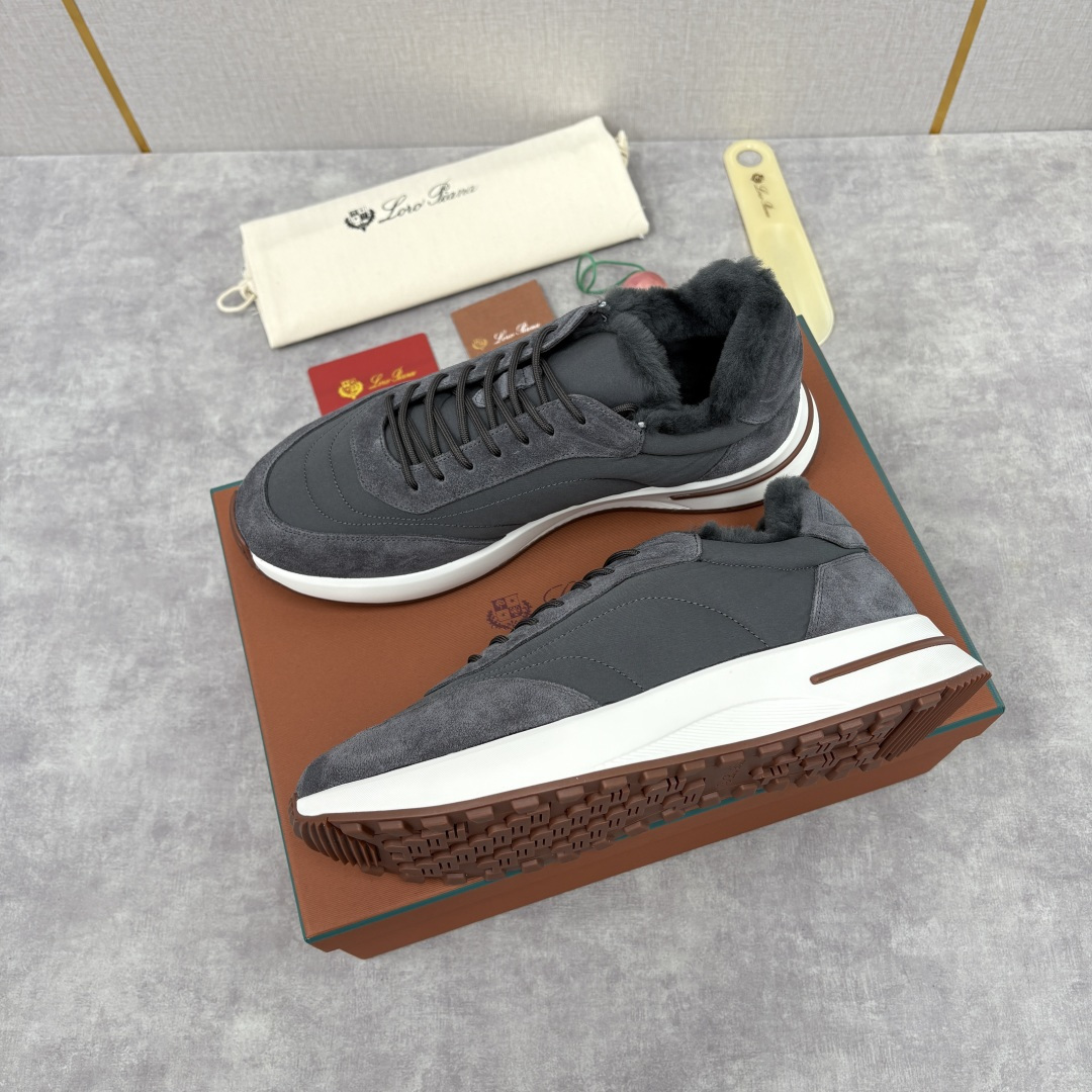 💋💍LP 家新品 Loro Pian* 诺悠*翩雅 Week End Walk 男士羊毛牛皮拼接休闲运动