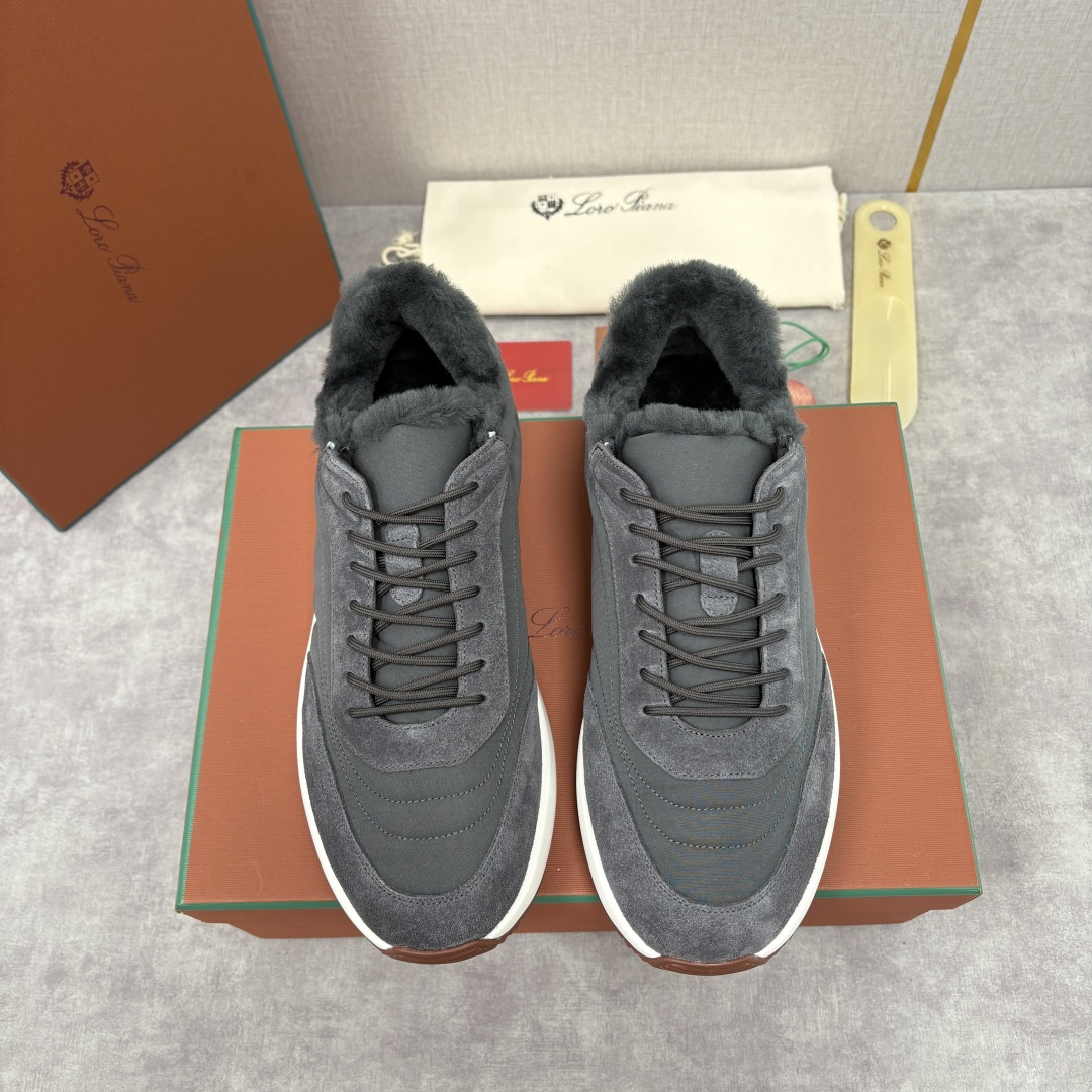 💋💍LP 家新品 Loro Pian* 诺悠*翩雅 Week End Walk 男士羊毛牛皮拼接休闲运动