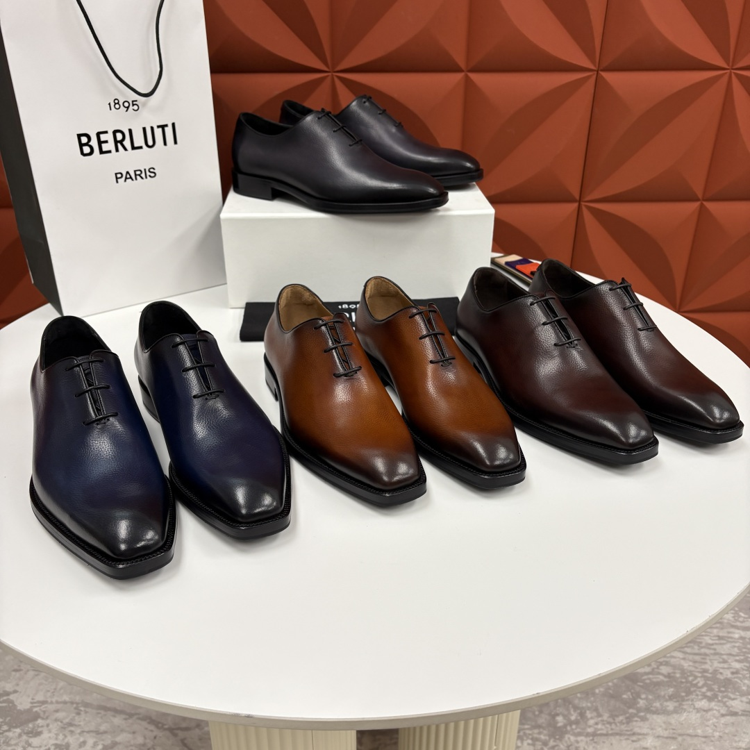 💋💍Berlut* 布鲁提 新款男士手工擦色正装鞋皮鞋上新🆕 Berlut* 对皮革的执念近乎苛刻，精选