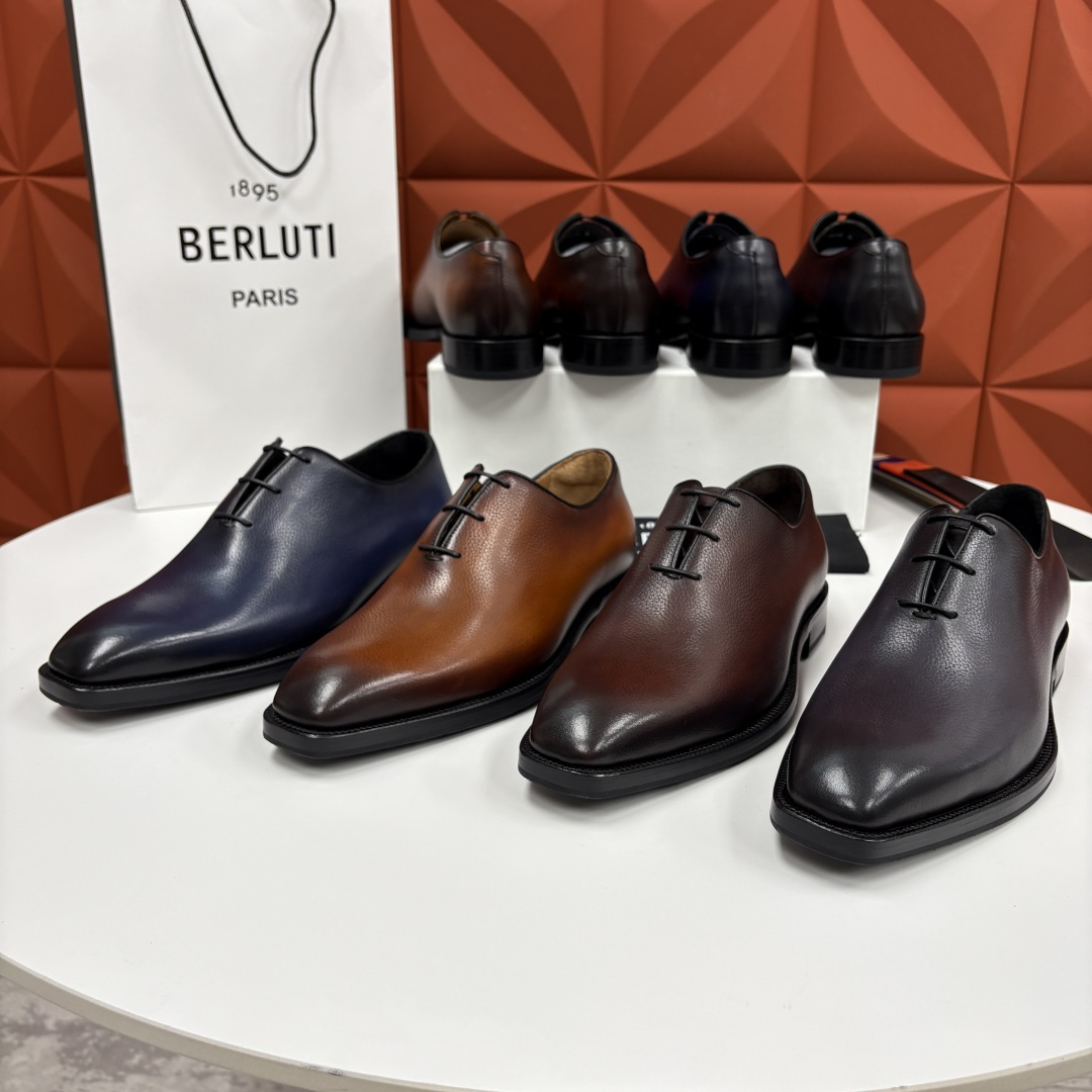 💋💍Berlut* 布鲁提 新款男士手工擦色正装鞋皮鞋上新🆕 Berlut* 对皮革的执念近乎苛刻，精选