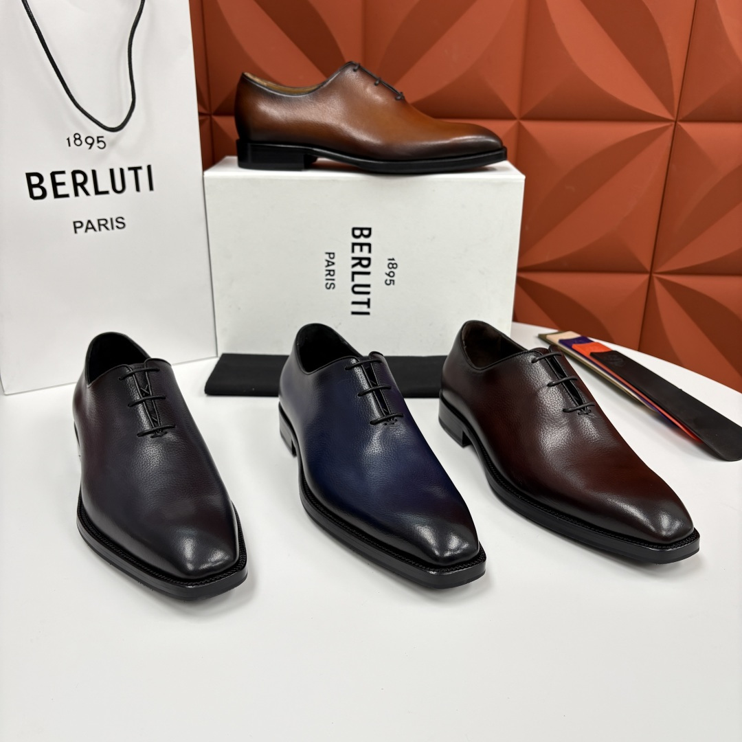 💋💍Berlut* 布鲁提 新款男士手工擦色正装鞋皮鞋上新🆕 Berlut* 对皮革的执念近乎苛刻，精选