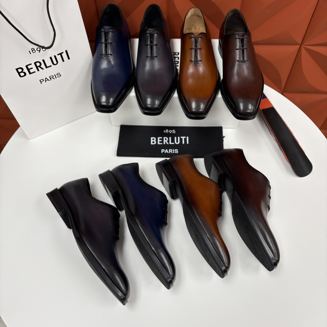 💋💍Berlut* 布鲁提 新款男士手工擦色正装鞋皮鞋上新🆕 Berlut* 对皮革的执念近乎苛刻，精选