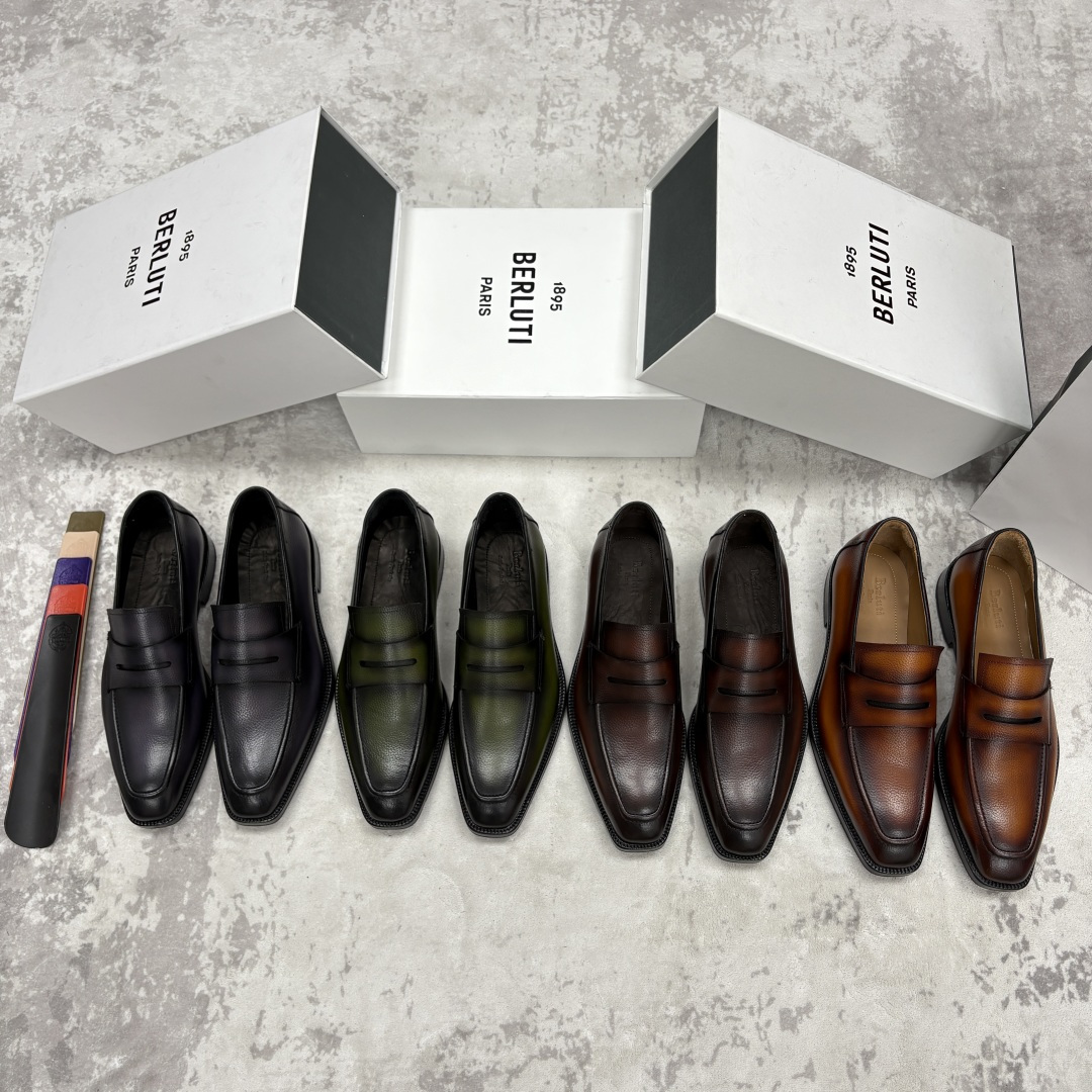 💋💍Berlut* 布鲁提 新款男士手工擦色正装鞋皮鞋上新🆕 Berlut* 对皮革的执念近乎苛刻，精选