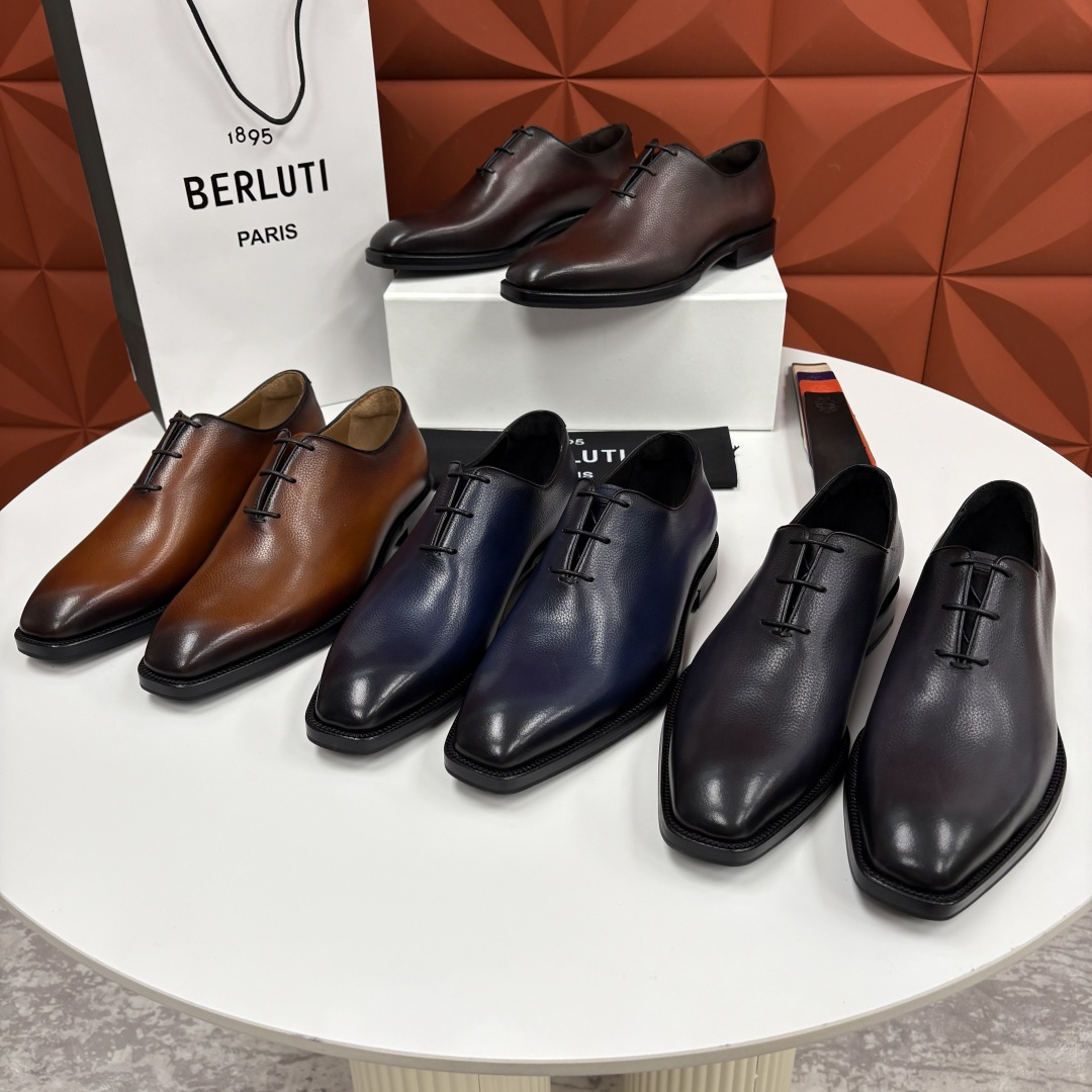 💋💍Berlut* 布鲁提 新款男士手工擦色正装鞋皮鞋上新🆕 Berlut* 对皮革的执念近乎苛刻，精选