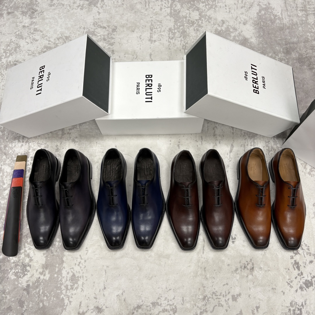 💋💍Berlut* 布鲁提 新款男士手工擦色正装鞋乐福鞋皮鞋上新🆕 以乐福鞋为载体，重新定义了“无鞋带”
