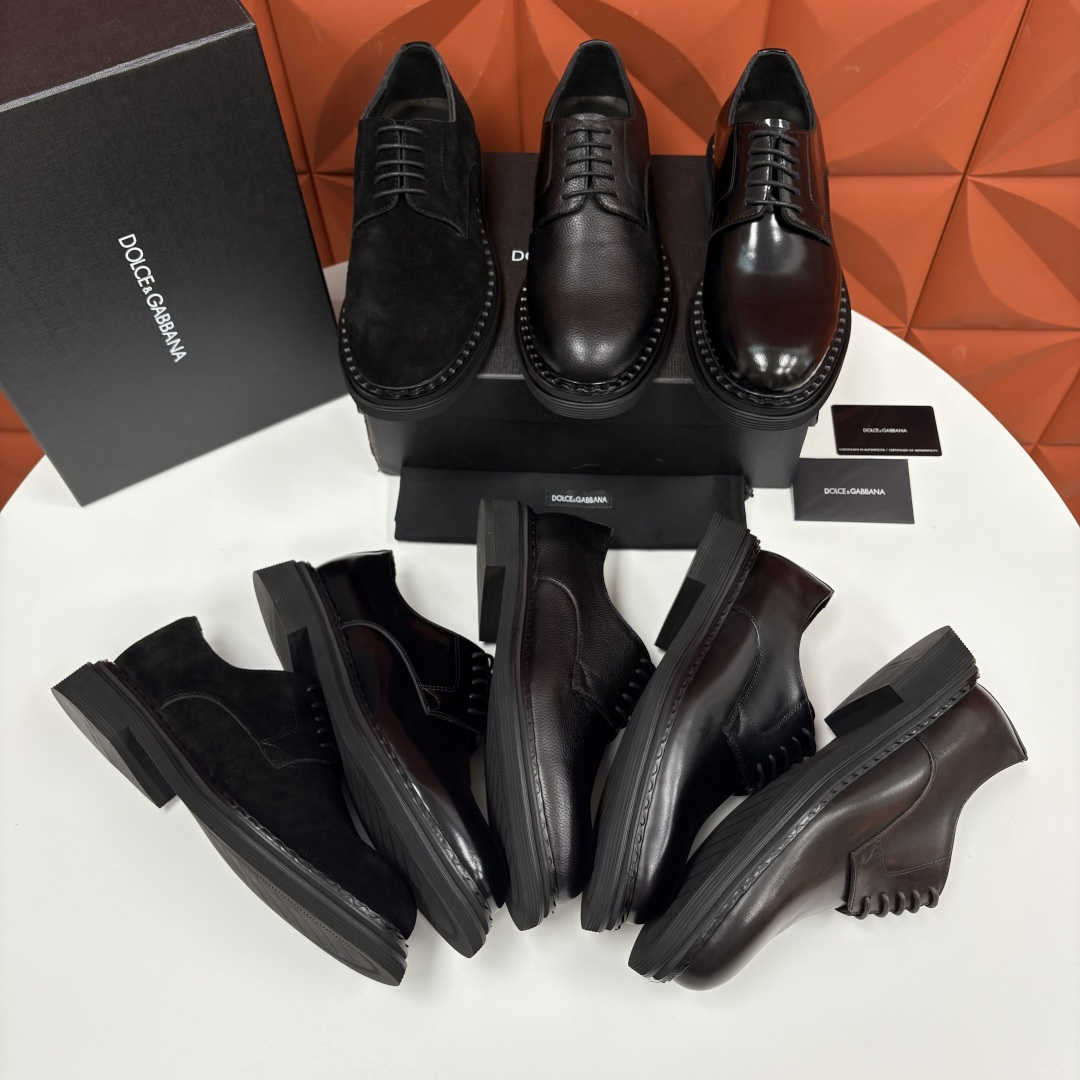 💋💍DG家新品 杜嘉-班纳 Dolce&Gabban* 男士正装鞋厚底鞋皮鞋 以经典德比鞋型为基础，衍生
