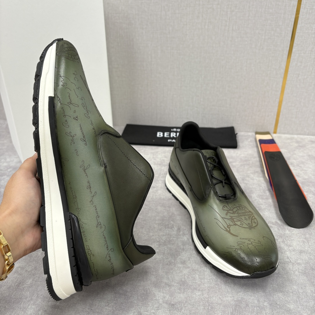 💋💍Berlut* 布鲁提 升级版第四代私模大底 Fast Track皮革运动鞋 官方 11,500 最