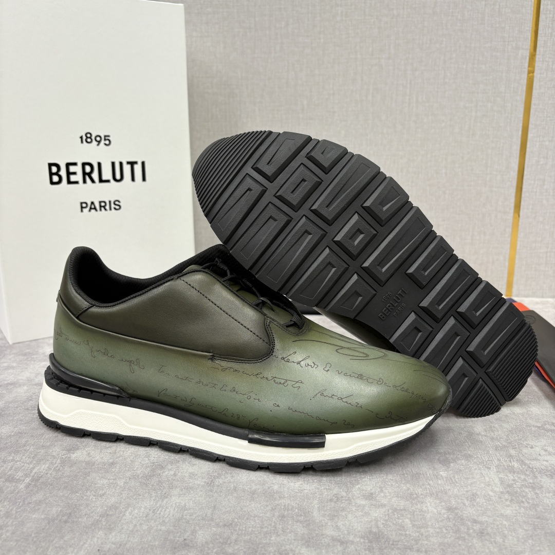 💋💍Berlut* 布鲁提 升级版第四代私模大底 Fast Track皮革运动鞋 官方 11,500 最