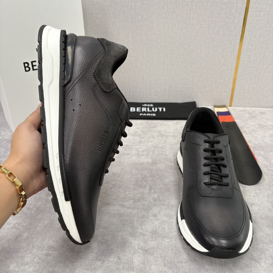 💋💍Berlut* 布鲁提 升级版第四代私模大底 Fast Track皮革运动鞋 官方 15,600 最