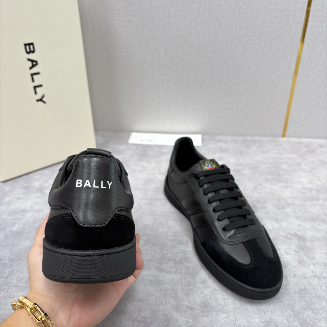 💋💍BL家新品 BAL*Y/巴-利 Crest 缎带细节男士皮革休闲运动鞋上架 奢品工艺与潮流风格的完美