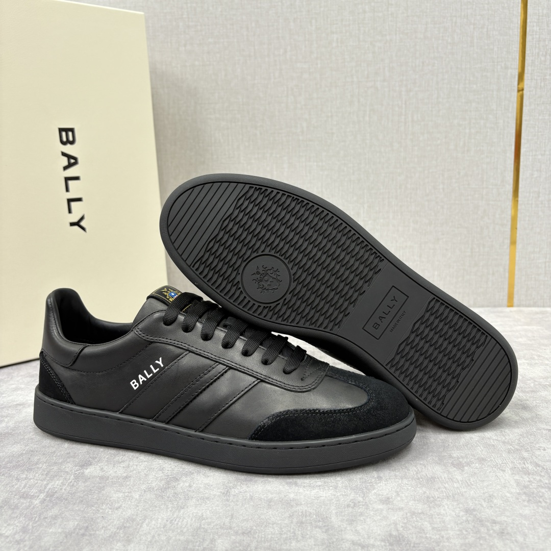 💋💍BL家新品 BAL*Y/巴-利 Crest 缎带细节男士皮革休闲运动鞋上架 奢品工艺与潮流风格的完美