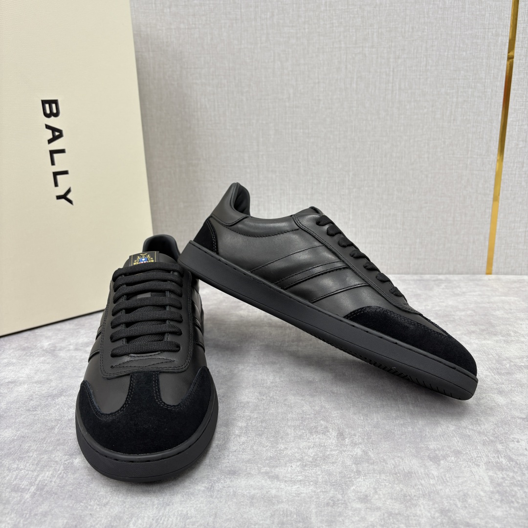 💋💍BL家新品 BAL*Y/巴-利 Crest 缎带细节男士皮革休闲运动鞋上架 奢品工艺与潮流风格的完美