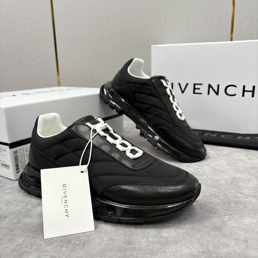 💋💍GVX 新品 Givench* 纪梵～希 Trainers 气垫绗缝运动鞋 鞋面精选优质皮革与哑光织