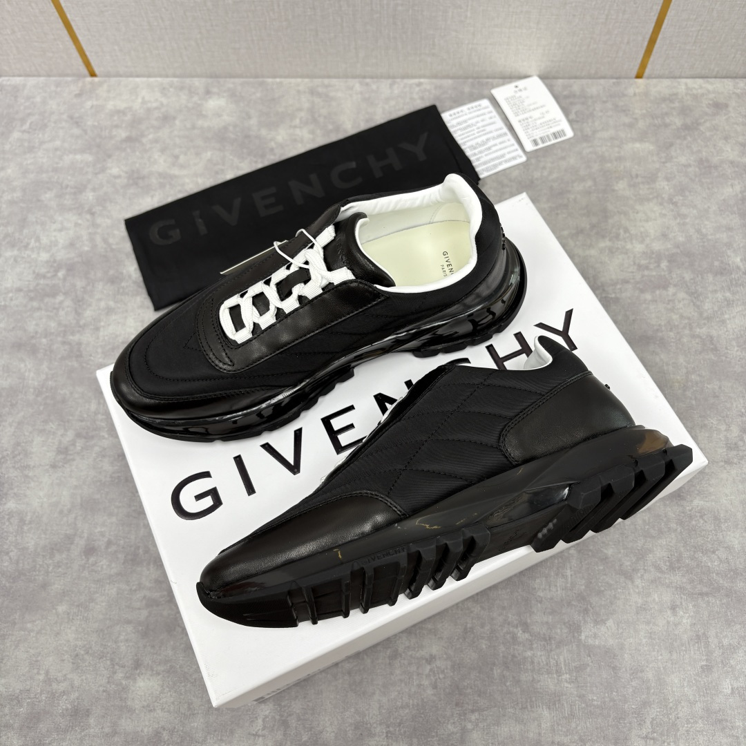 💋💍GVX 新品 Givench* 纪梵～希 Trainers 气垫绗缝运动鞋 鞋面精选优质皮革与哑光织