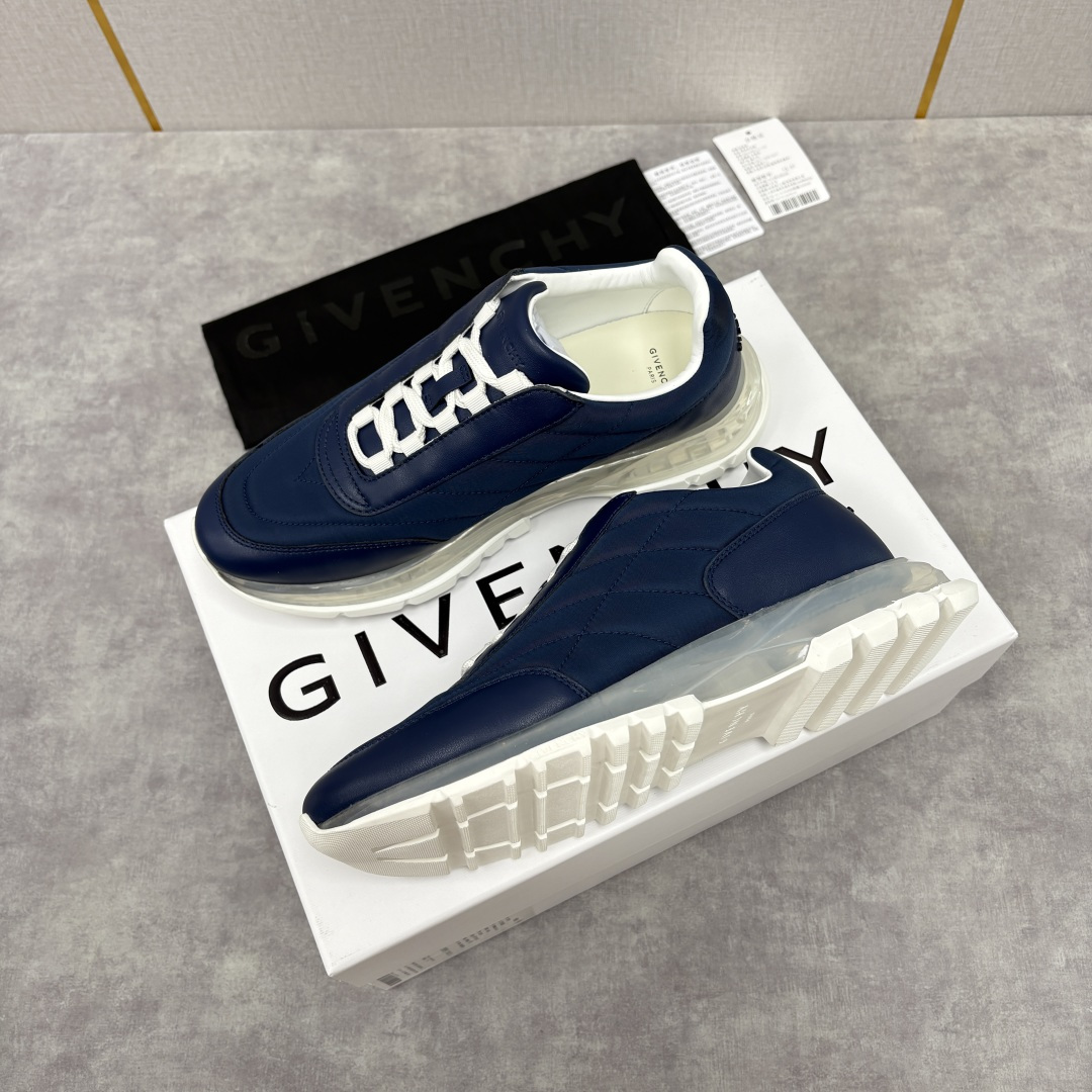 💋💍GVX 新品 Givench* 纪梵～希 Trainers 气垫绗缝运动鞋 鞋面精选优质皮革与哑光织