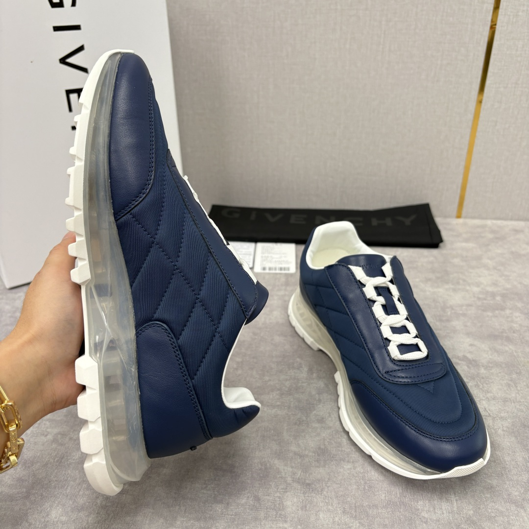 💋💍GVX 新品 Givench* 纪梵～希 Trainers 气垫绗缝运动鞋 鞋面精选优质皮革与哑光织