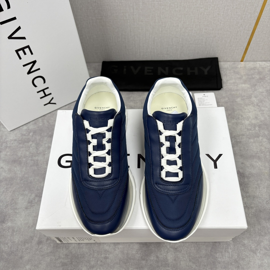💋💍GVX 新品 Givench* 纪梵～希 Trainers 气垫绗缝运动鞋 鞋面精选优质皮革与哑光织