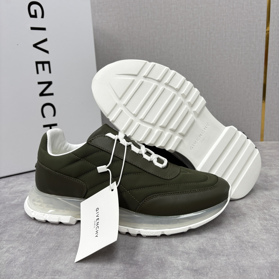 💋💍GVX 新品 Givench* 纪梵～希 Trainers 气垫绗缝运动鞋 鞋面精选优质皮革与哑光织