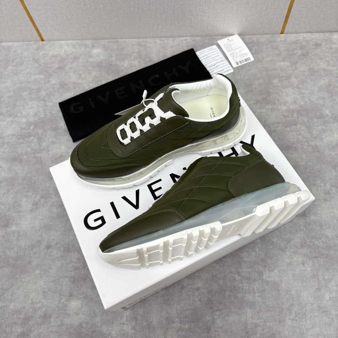 💋💍GVX 新品 Givench* 纪梵～希 Trainers 气垫绗缝运动鞋 鞋面精选优质皮革与哑光织