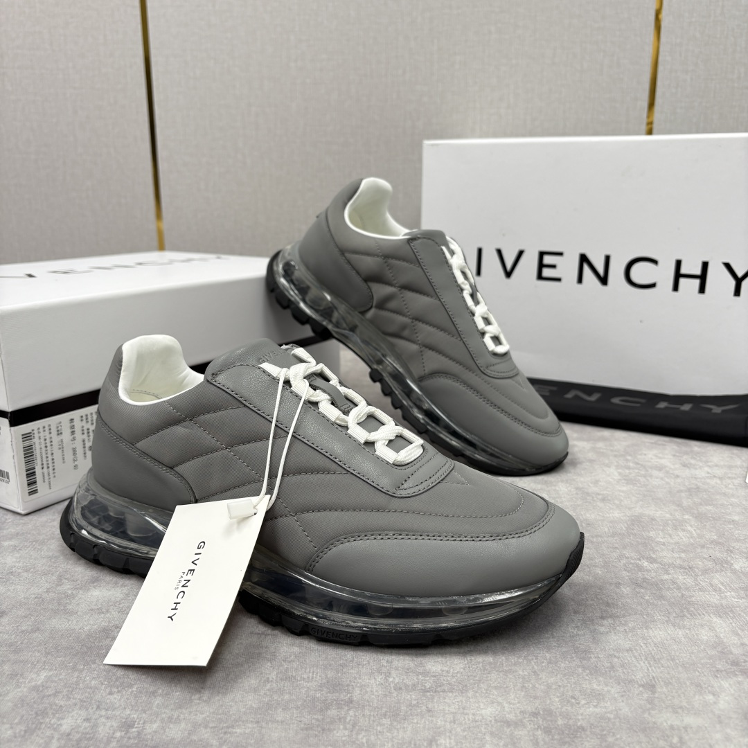 💋💍GVX 新品 Givench* 纪梵～希 Trainers 气垫绗缝运动鞋 鞋面精选优质皮革与哑光织