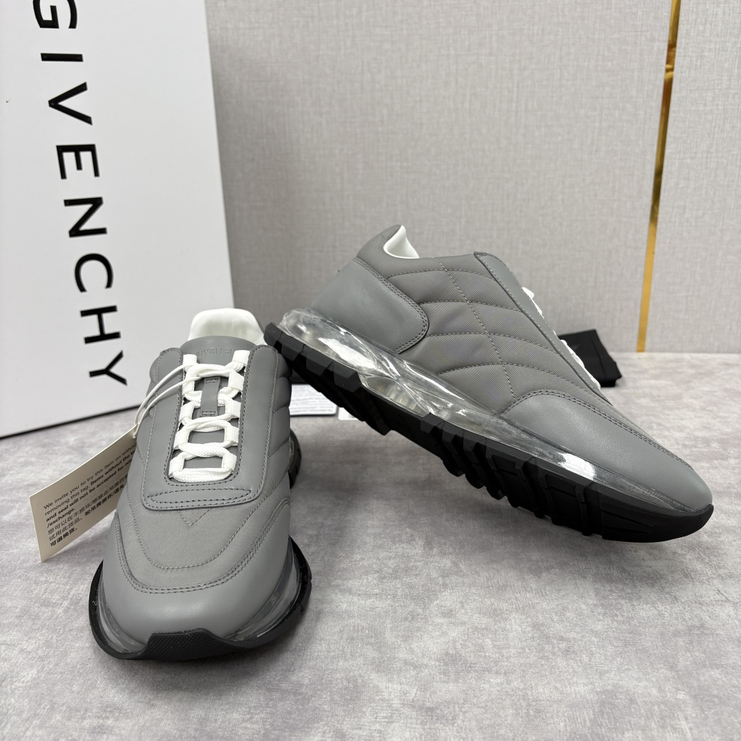 💋💍GVX 新品 Givench* 纪梵～希 Trainers 气垫绗缝运动鞋 鞋面精选优质皮革与哑光织