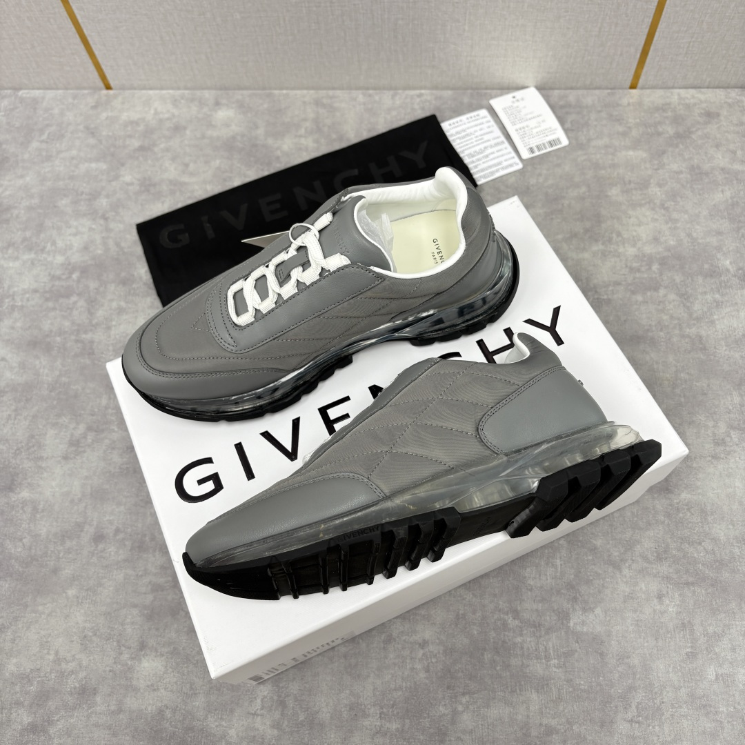 💋💍GVX 新品 Givench* 纪梵～希 Trainers 气垫绗缝运动鞋 鞋面精选优质皮革与哑光织