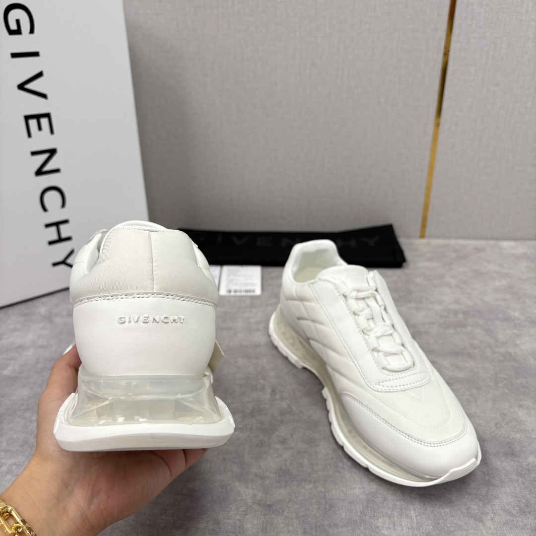 💋💍GVX 新品 Givench* 纪梵～希 Trainers 气垫绗缝运动鞋 鞋面精选优质皮革与哑光织