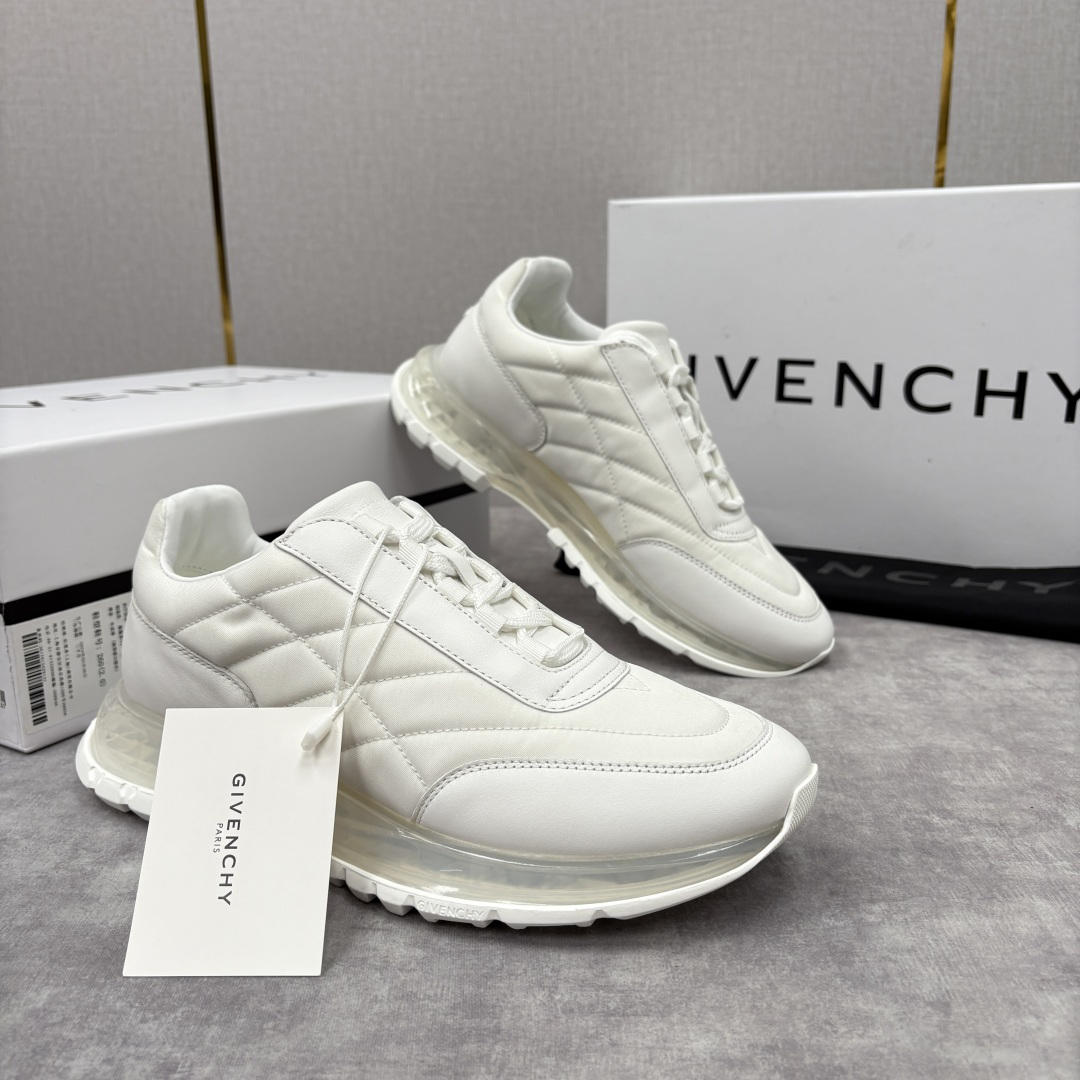 💋💍GVX 新品 Givench* 纪梵～希 Trainers 气垫绗缝运动鞋 鞋面精选优质皮革与哑光织