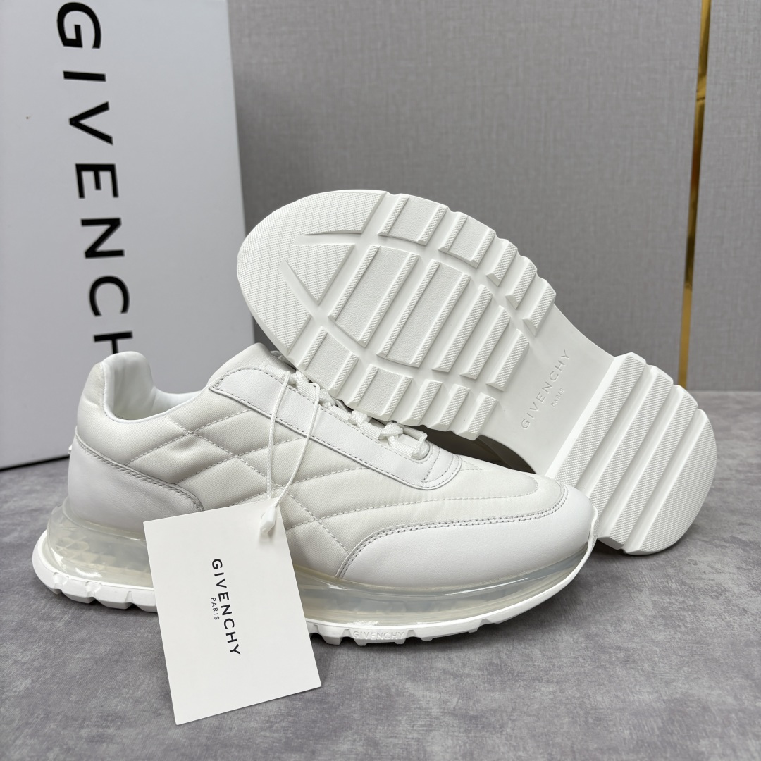💋💍GVX 新品 Givench* 纪梵～希 Trainers 气垫绗缝运动鞋 鞋面精选优质皮革与哑光织