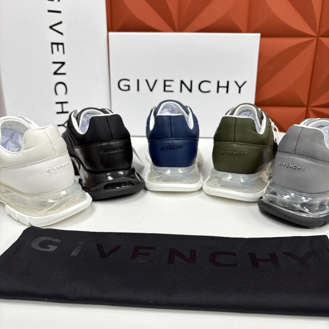 💋💍GVX 新品 Givench* 纪梵～希 Trainers 气垫绗缝运动鞋 鞋面精选优质皮革与哑光织