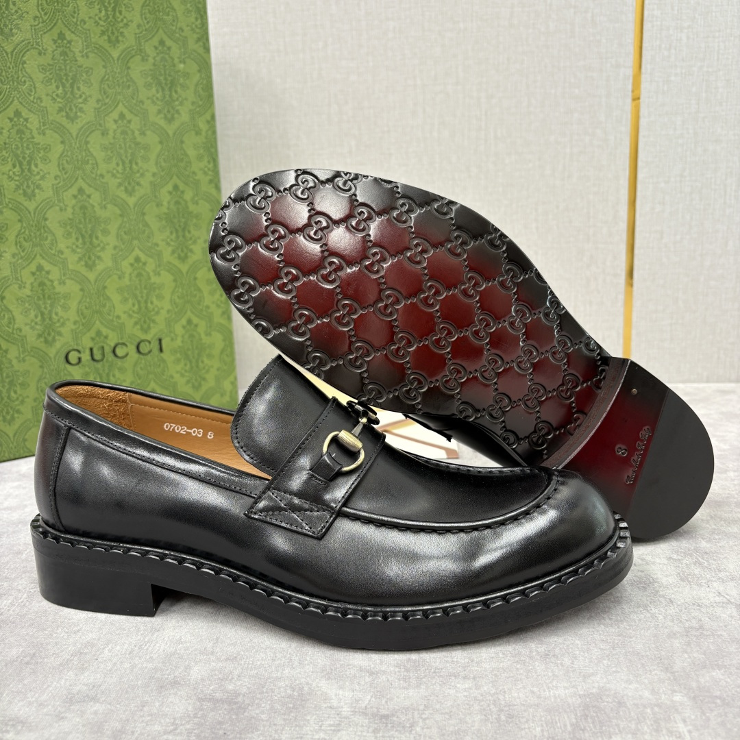 💋💍G家 GUCC* 新品男士马衔扣乐福鞋皮鞋 经典与时尚的交融 鞋面上的马衔扣，是古-驰经典符号的具象