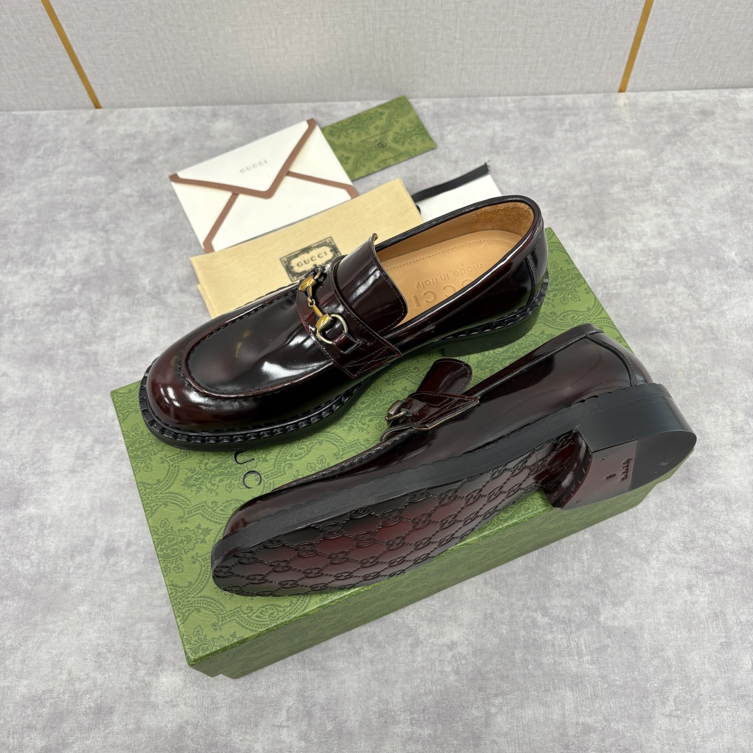 💋💍G家 GUCC* 新品男士马衔扣乐福鞋皮鞋 经典与时尚的交融 鞋面上的马衔扣，是古-驰经典符号的具象