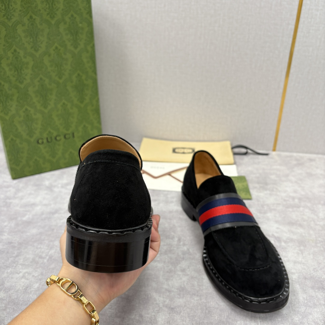 💋💍G家 GUCC* 新品男士织带乐福鞋皮鞋 经典织带系列，诠释多元时尚 采用进口开边珠亮皮/高丝光磨砂