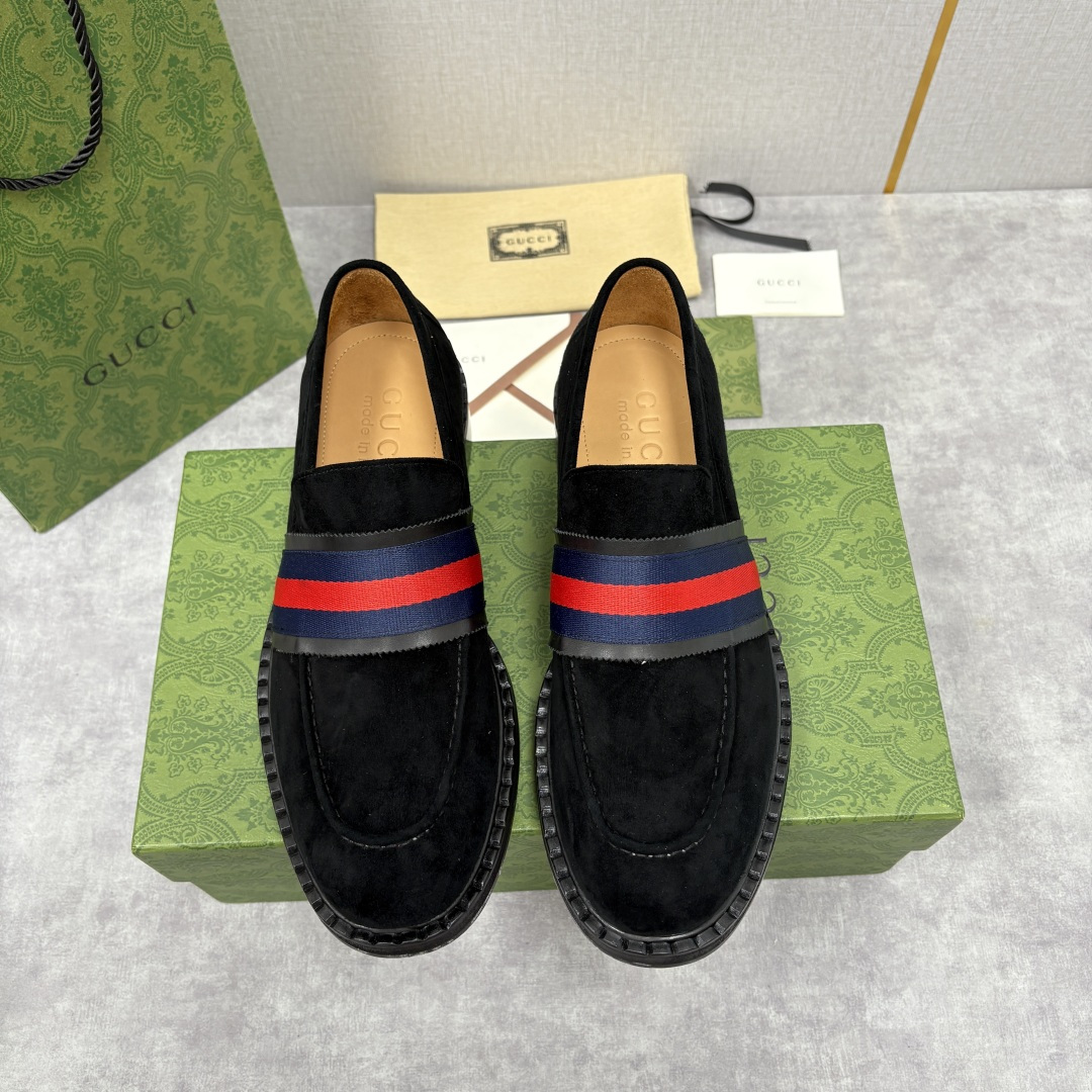 💋💍G家 GUCC* 新品男士织带乐福鞋皮鞋 经典织带系列，诠释多元时尚 采用进口开边珠亮皮/高丝光磨砂