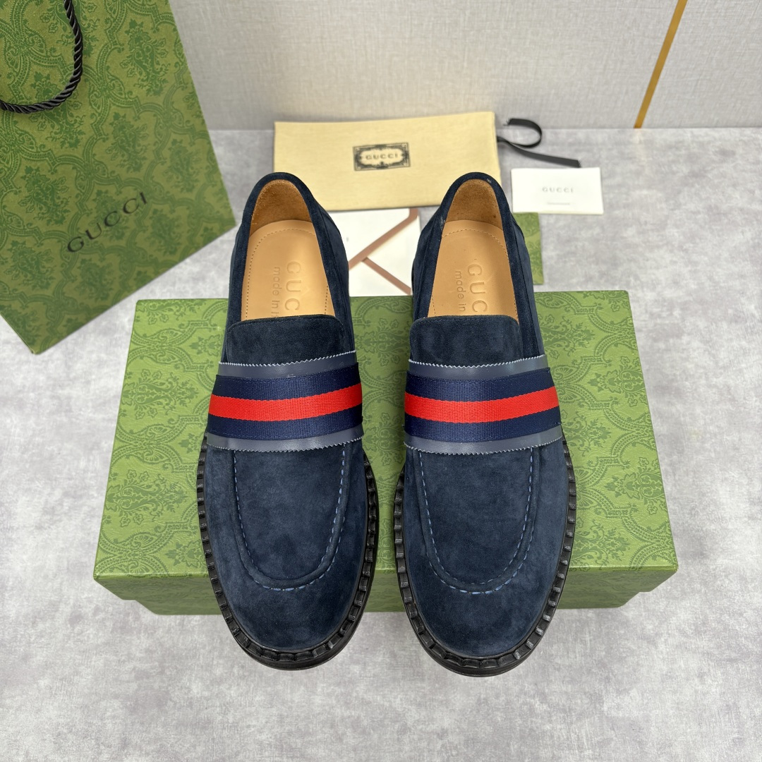 💋💍G家 GUCC* 新品男士织带乐福鞋皮鞋 经典织带系列，诠释多元时尚 采用进口开边珠亮皮/高丝光磨砂