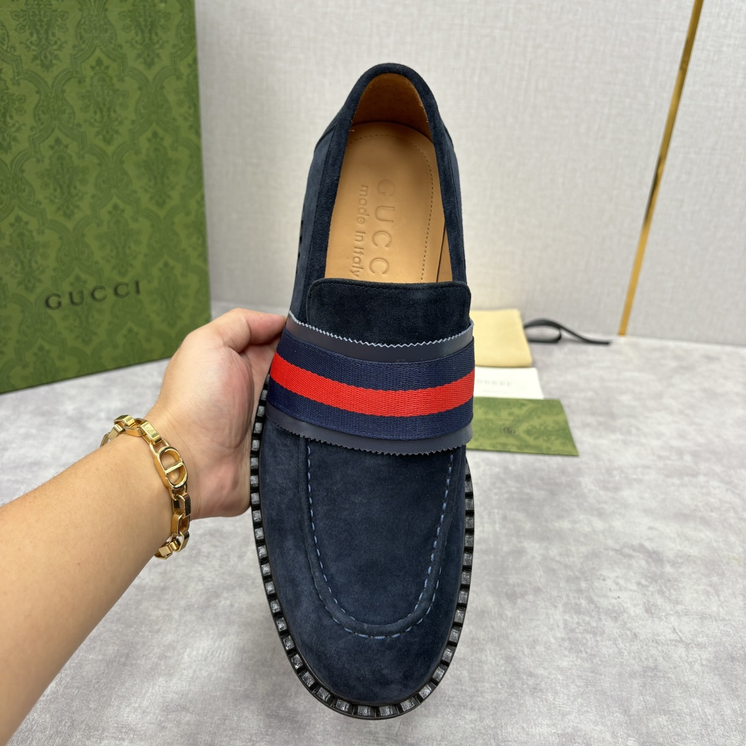 💋💍G家 GUCC* 新品男士织带乐福鞋皮鞋 经典织带系列，诠释多元时尚 采用进口开边珠亮皮/高丝光磨砂