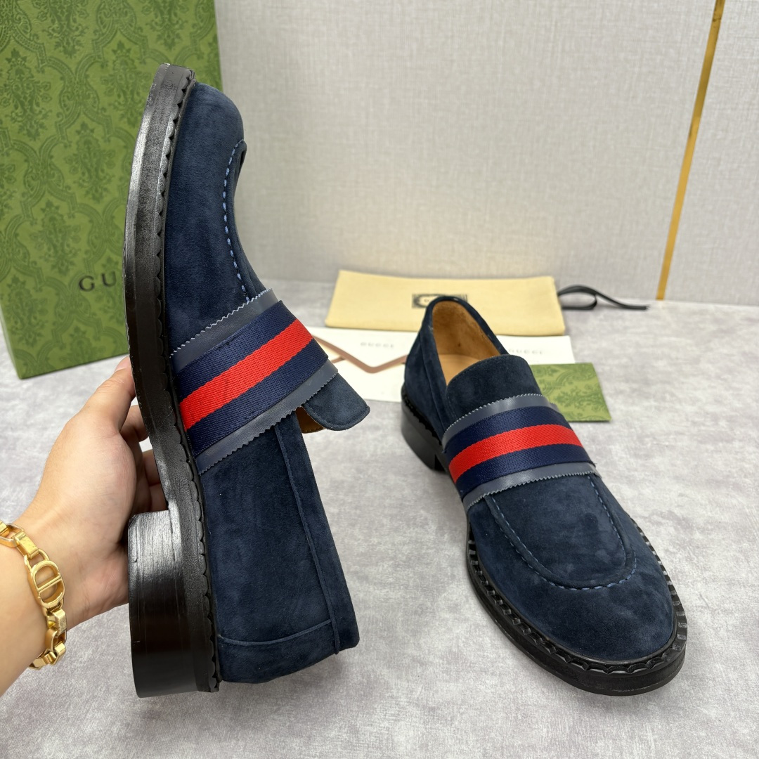 💋💍G家 GUCC* 新品男士织带乐福鞋皮鞋 经典织带系列，诠释多元时尚 采用进口开边珠亮皮/高丝光磨砂