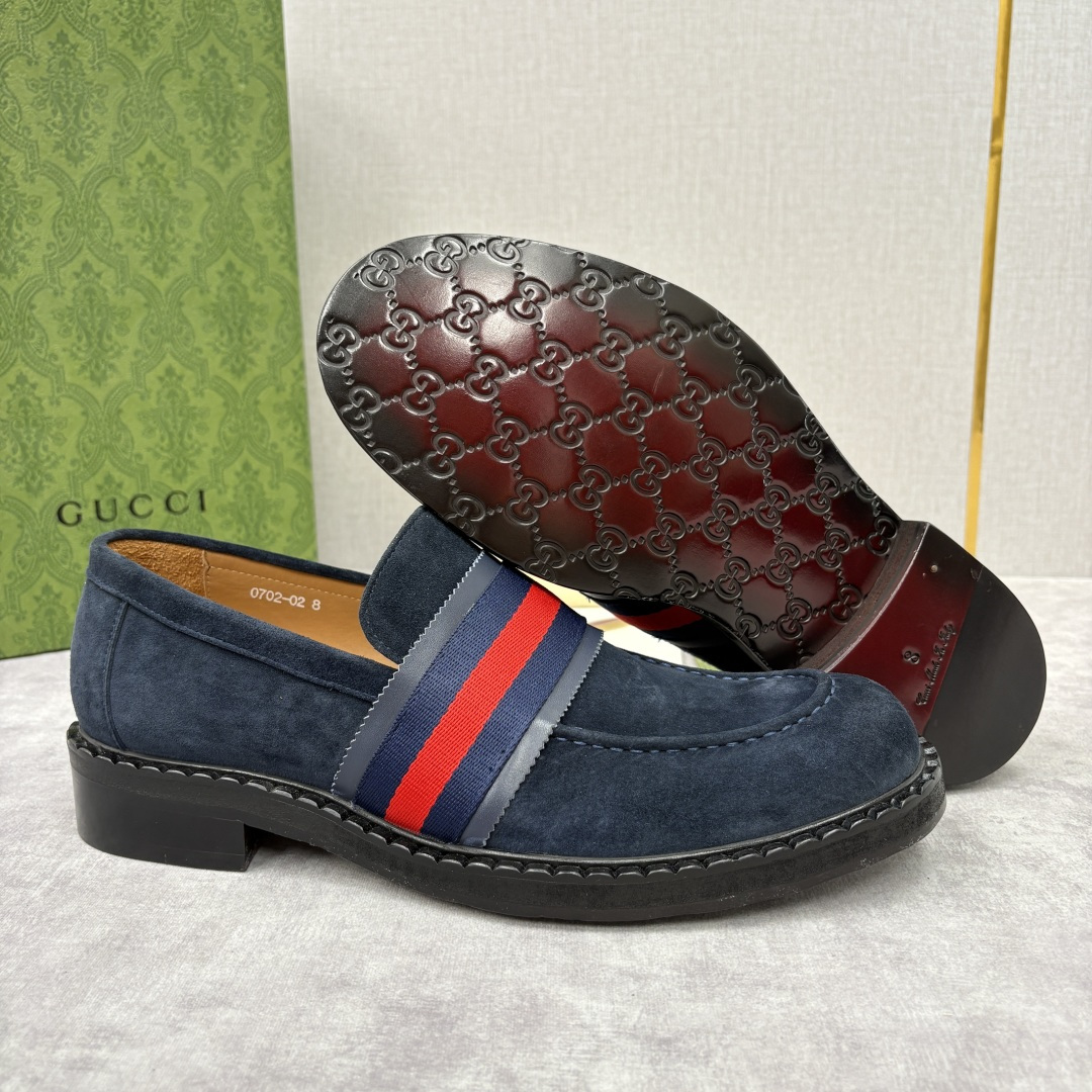 💋💍G家 GUCC* 新品男士织带乐福鞋皮鞋 经典织带系列，诠释多元时尚 采用进口开边珠亮皮/高丝光磨砂