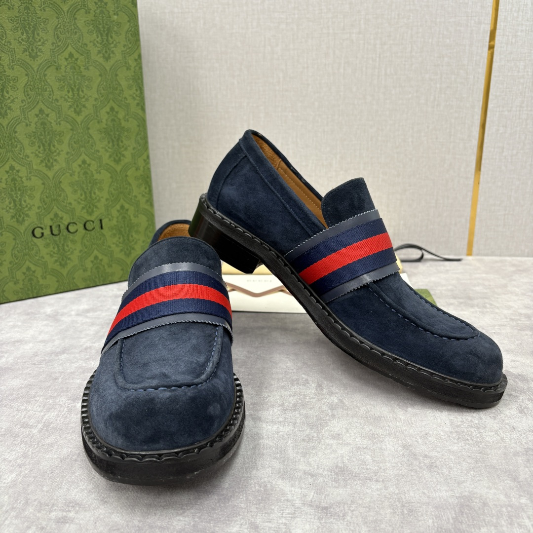 💋💍G家 GUCC* 新品男士织带乐福鞋皮鞋 经典织带系列，诠释多元时尚 采用进口开边珠亮皮/高丝光磨砂