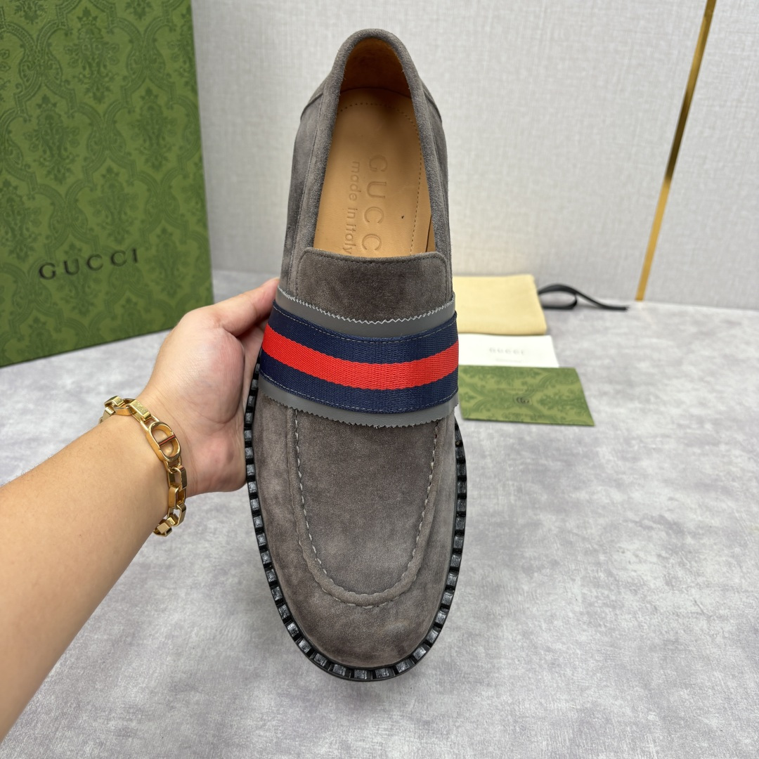 💋💍G家 GUCC* 新品男士织带乐福鞋皮鞋 经典织带系列，诠释多元时尚 采用进口开边珠亮皮/高丝光磨砂