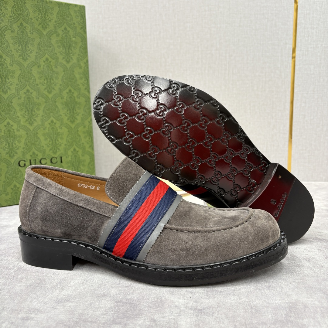 💋💍G家 GUCC* 新品男士织带乐福鞋皮鞋 经典织带系列，诠释多元时尚 采用进口开边珠亮皮/高丝光磨砂