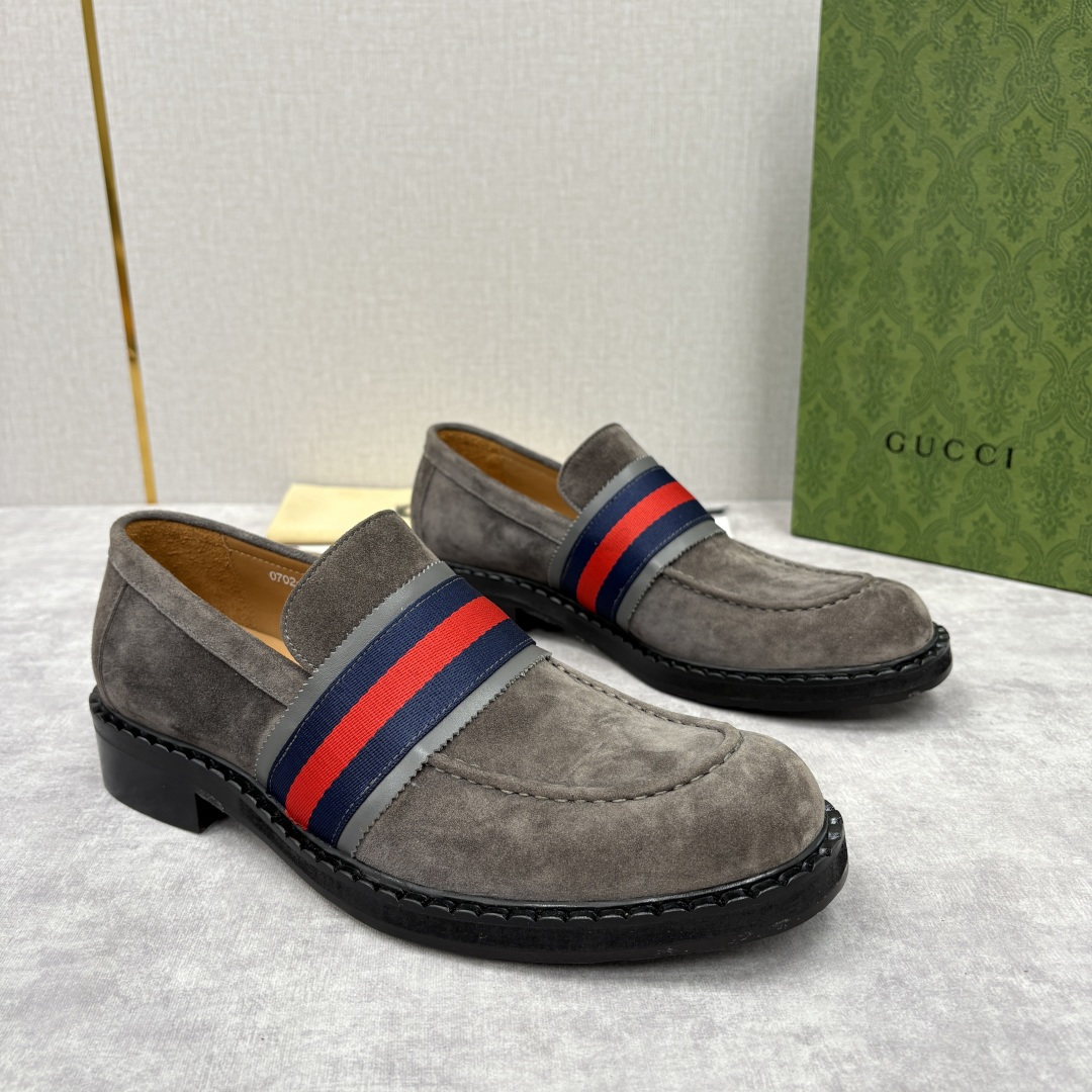 💋💍G家 GUCC* 新品男士织带乐福鞋皮鞋 经典织带系列，诠释多元时尚 采用进口开边珠亮皮/高丝光磨砂