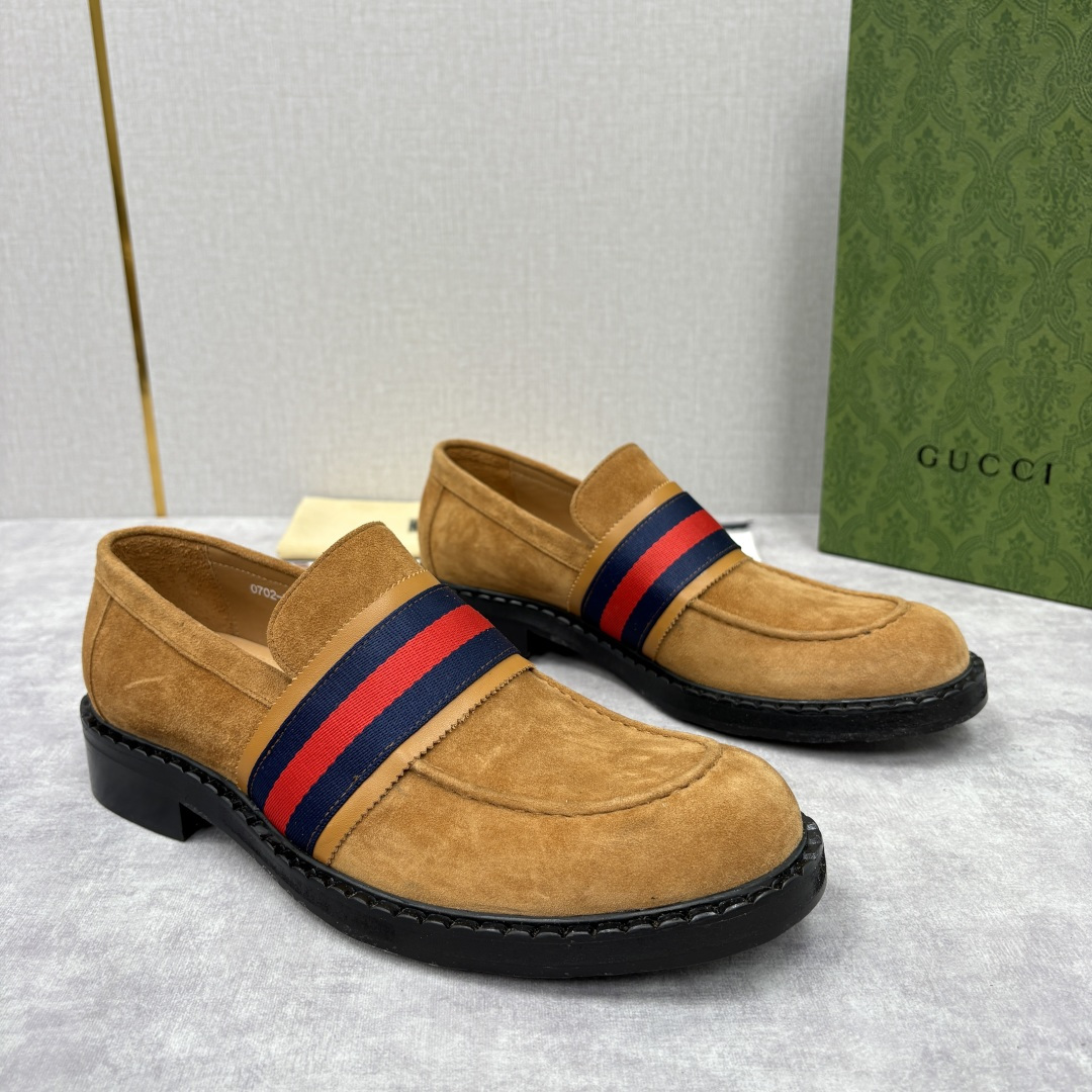 💋💍G家 GUCC* 新品男士织带乐福鞋皮鞋 经典织带系列，诠释多元时尚 采用进口开边珠亮皮/高丝光磨砂