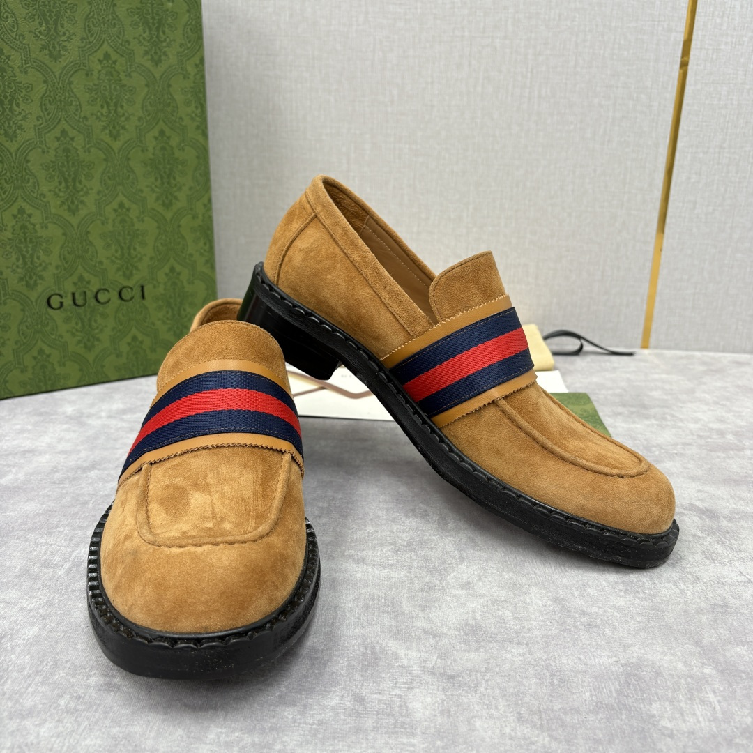 💋💍G家 GUCC* 新品男士织带乐福鞋皮鞋 经典织带系列，诠释多元时尚 采用进口开边珠亮皮/高丝光磨砂