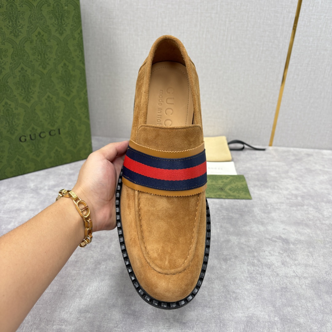 💋💍G家 GUCC* 新品男士织带乐福鞋皮鞋 经典织带系列，诠释多元时尚 采用进口开边珠亮皮/高丝光磨砂